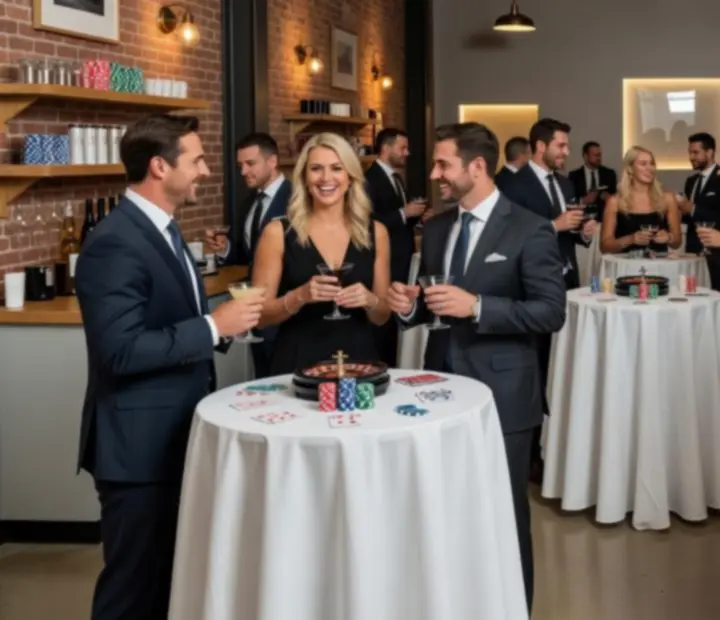 Loftový prostor připravený na moderní casino event Pragorio